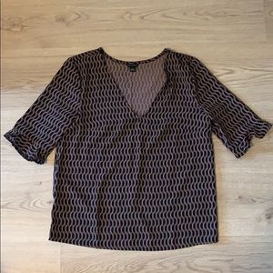 Ann Taylor blouse with ruffled sleeves